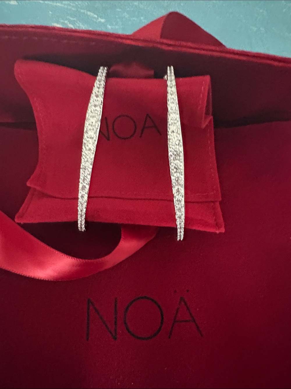 NOA Graduated Diamond Hoops
